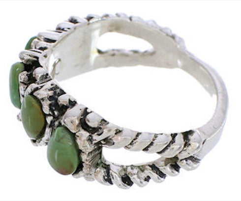 Turquoise Silver Southwest Jewelry Ring Size 6-1/4 AX87498